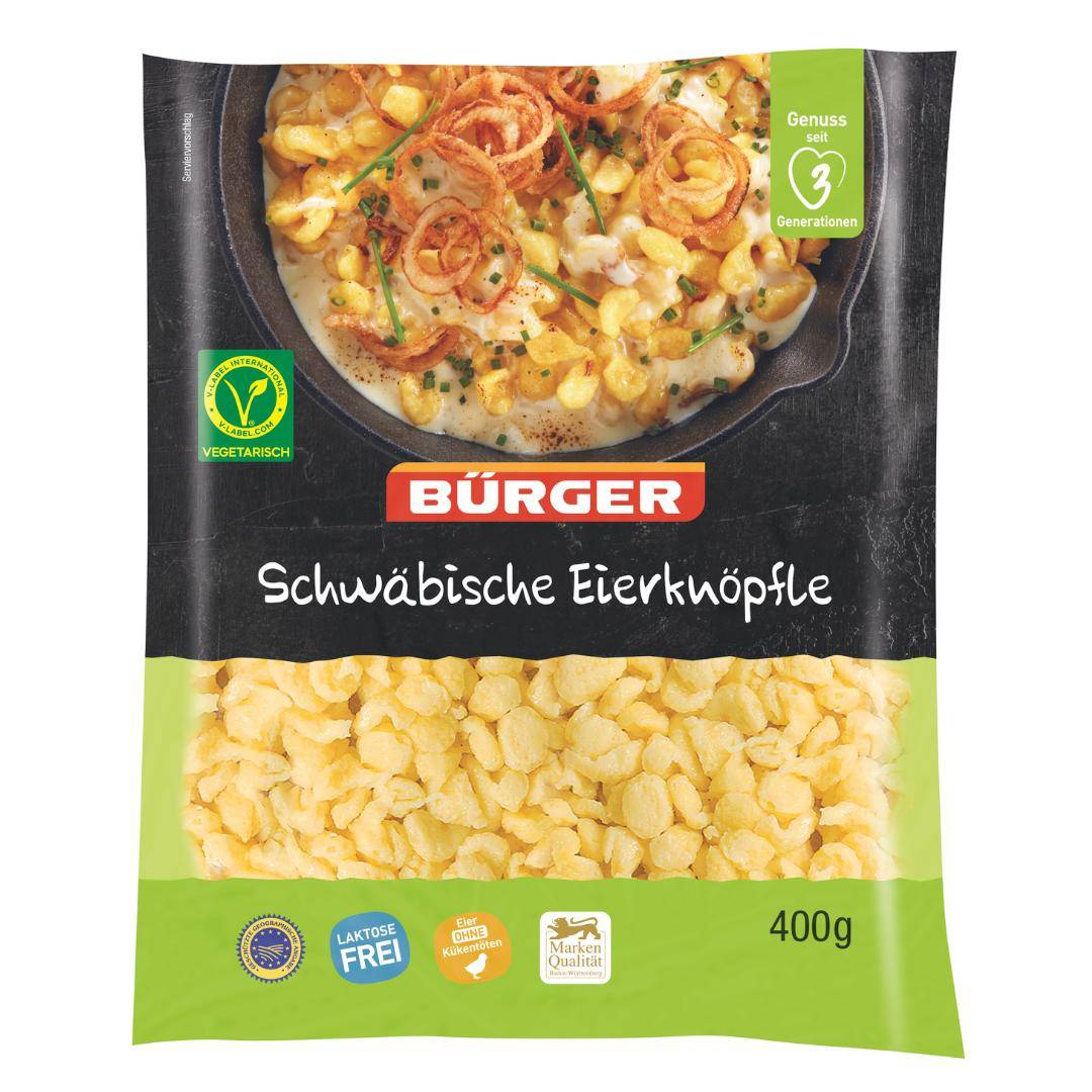 Bürger - Schwäbische Eierknöpfle, 400 g Beutel Bürger - Schwäbische Eierknöpfle, 400 g Beutel