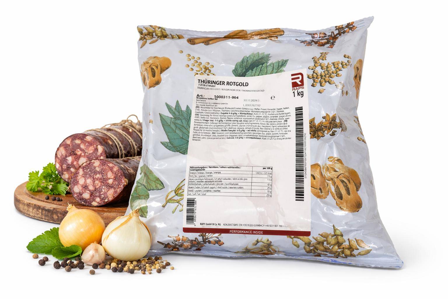 Raps - Thüringer Rot-Gold für Blutwurst, 1 kg Beutel Raps - Thüringer Rot-Gold für Blutwurst, 1 kg Beutel