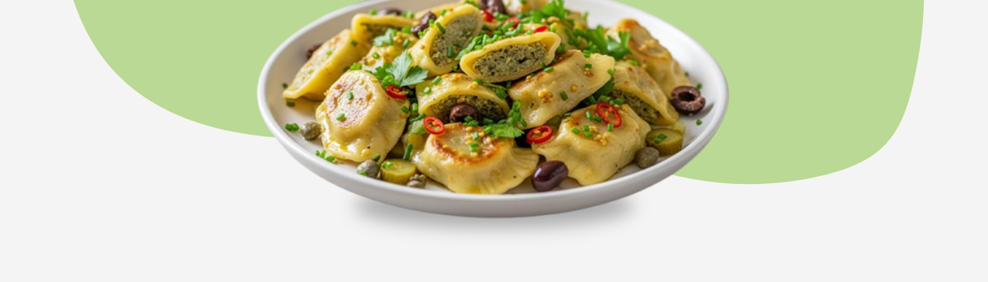 Warmer Maultaschen-Salat mit Senf-Vinaigrette – Herzhaft trifft Frische