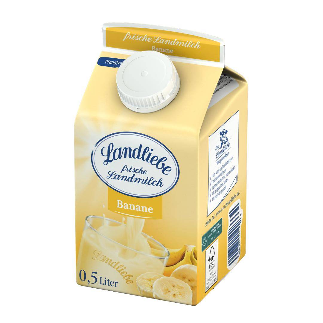 Landliebe - Frische Landmilch Banane 1,5%, 10 x 500 ml Landliebe - Frische Landmilch Banane 1,5%, 10 x 500 ml