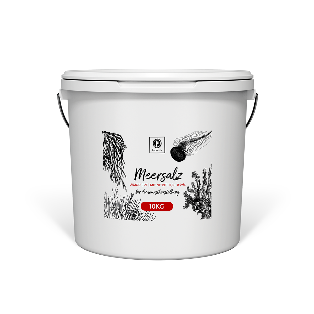 Fuduu.de - Nitritsalz / Pökelsalz mit Meersalz, 0,9%, 10 kg Eimer Fuduu.de - Nitritsalz / Pökelsalz mit Meersalz, 0,9%, 10 kg Eimer