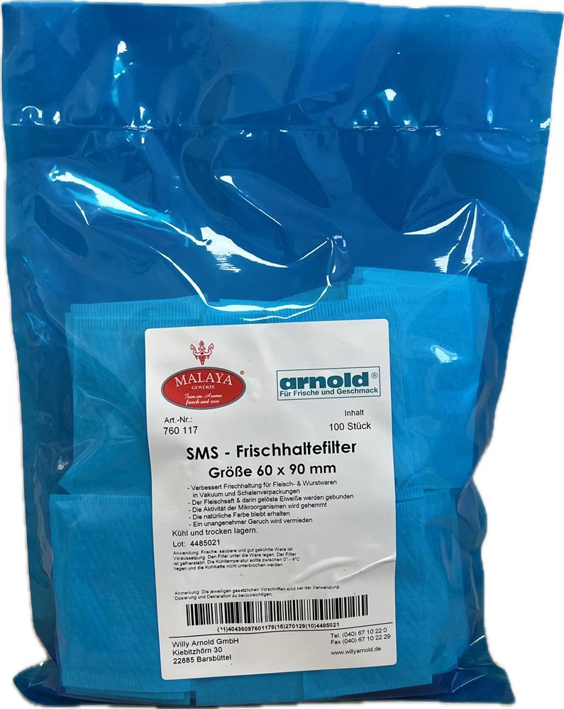 Arnold - SMS Frischhaltefilter, 60 x 90 mm, 100 Stück Arnold - SMS Frischhaltefilter, 60 x 90 mm, 100 Stück