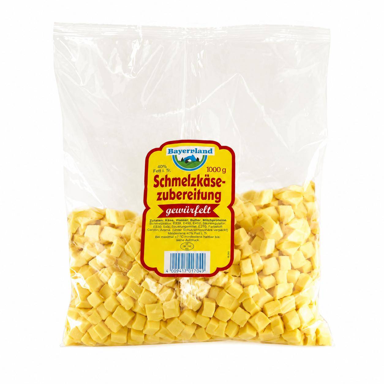 Bayernland - Schmelzkäse-Würfel, 1 kg Beutel