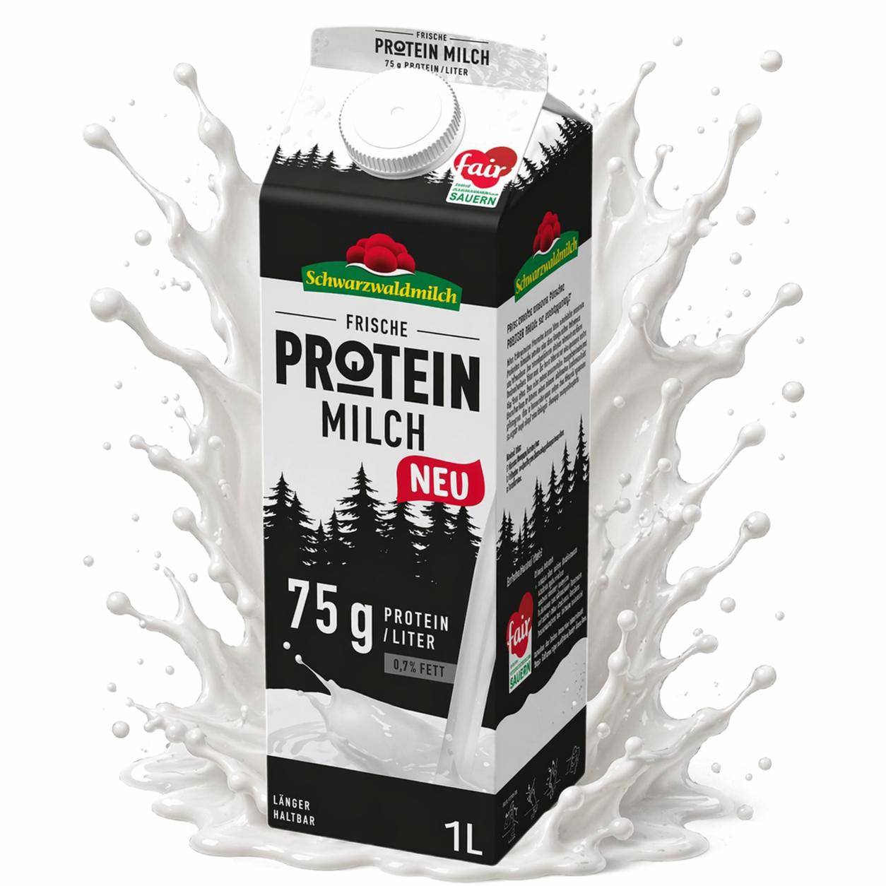 Schwarzwaldmilch Protein - F-Protein Milch 0,1%, 10 x 1 Liter