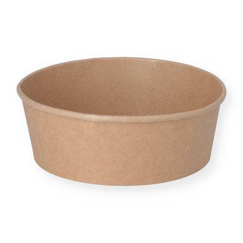 Fuduu.de - Bowl Schalen mit rPET Deckel, braun, rund, 1200 ml, 50 Stück