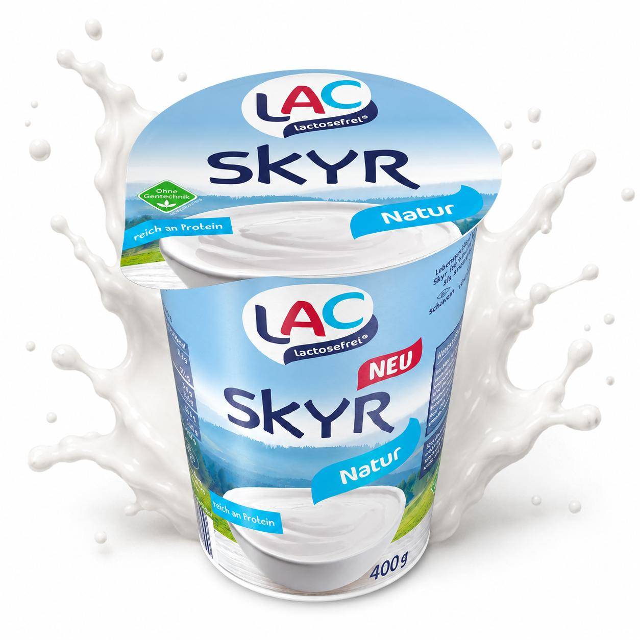 LAC - Skyr Natur,  0,2%, 8 x 400 g Becher