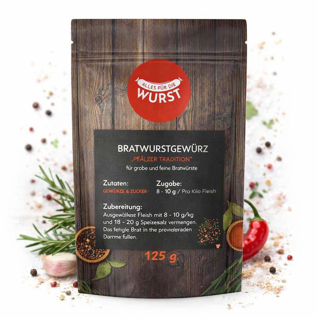 Alles für die Wurst - Bratwurstgewürz, 125 g Beutel Alles für die Wurst - Bratwurstgewürz, 125 g Beutel