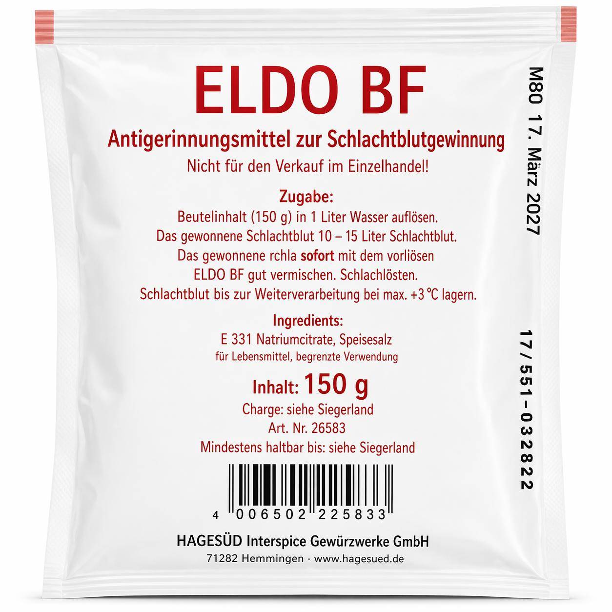 Hagesüd - ELDO BF, 150 g Beutel