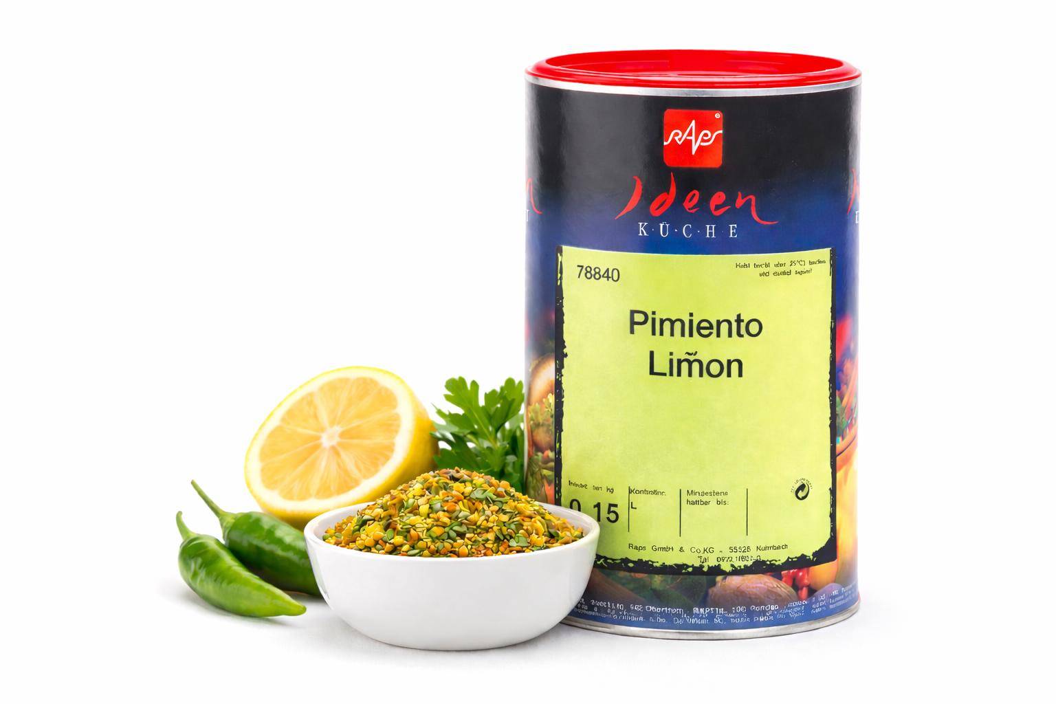 Raps - Pimiento Limon Würzung, 800 g Dose Raps - Pimiento Limon Würzung, 800 g Dose