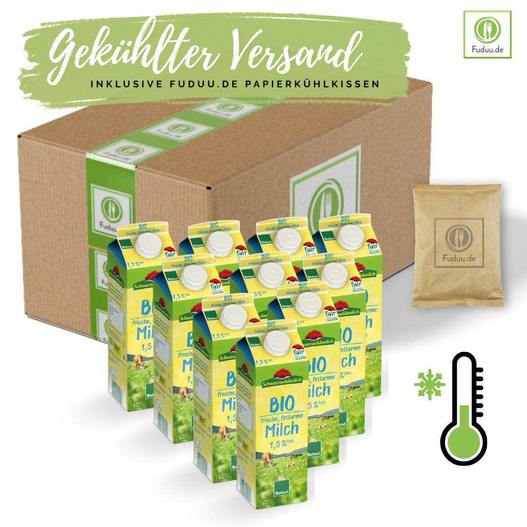 Schwarzwaldmilch - Bioland frische fettarme Milch 1,5%, 10 x 1 Liter