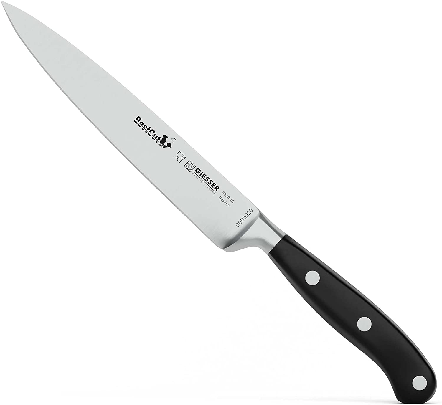 Giesser - BestCut Schinkenmesser, schwarz, 15 cm, 8670 15