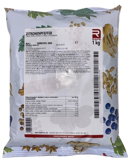 Raps - Zitronenpfeffer, 1 kg Beutel Raps - Zitronenpfeffer, 1 kg Beutel
