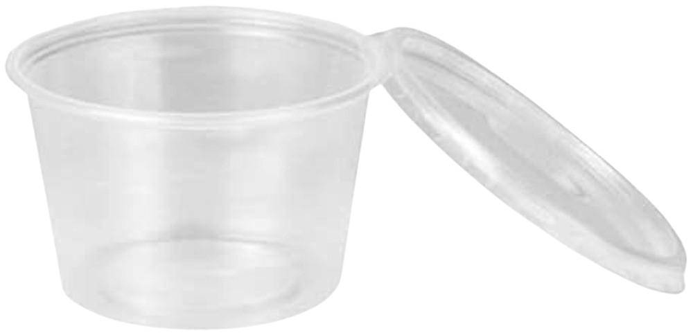 Dressing Boxx - Dressingbecher mit Deckel, klar, 500 Stück