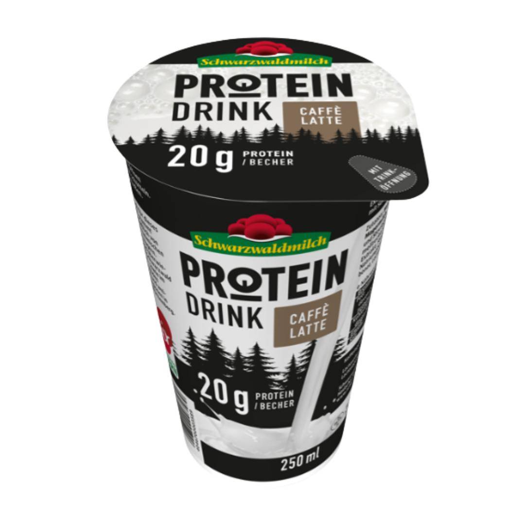 Schwarzwaldmilch - Protein Caffé Latte Drink 0,1% Fett, 10 x 250 ml Becher