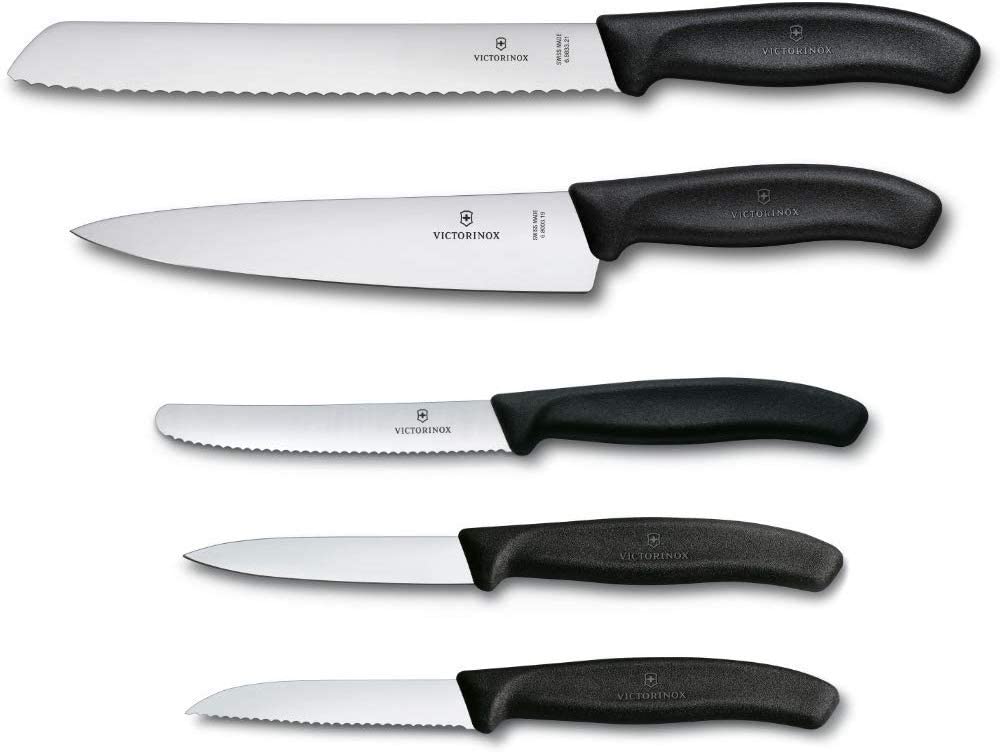 Victorinox - Küchenmesserset, 5 teilig, schwarz, 6.7133.5G Victorinox - Küchenmesserset, 5 teilig, schwarz, 6.7133.5G