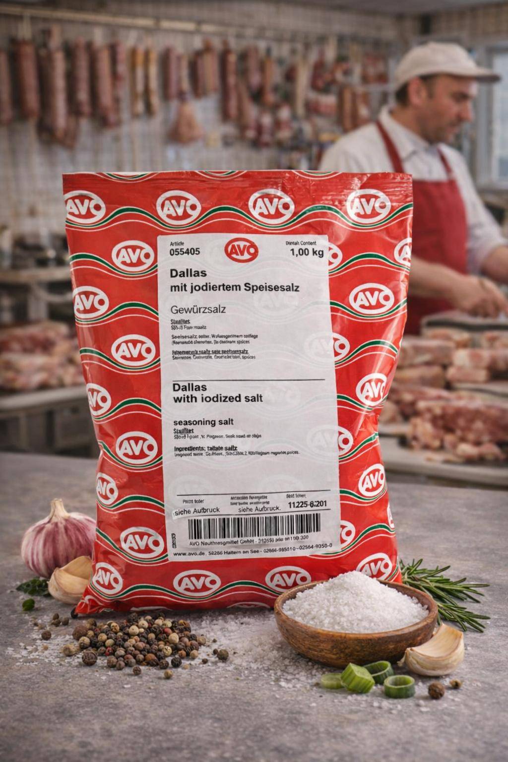 AVO - Dallas Grill-Spieß-Rollbraten Gewürz, 1 kg Beutel AVO - Dallas Grill-Spieß-Rollbraten Gewürz, 1 kg Beutel