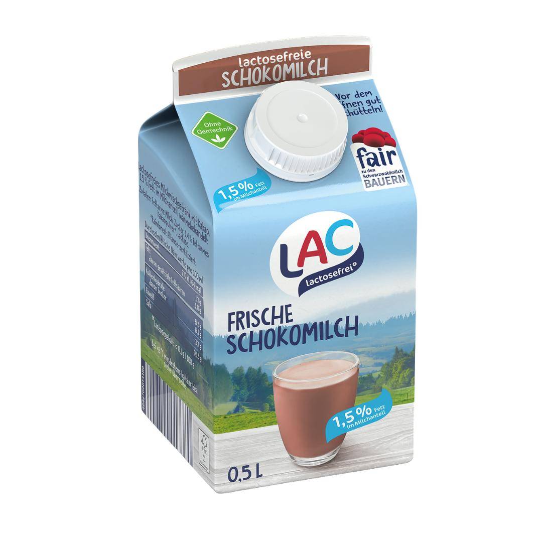 LAC - lactosefreie Schokomilch, 1,5%, 10 x 0,5 Liter