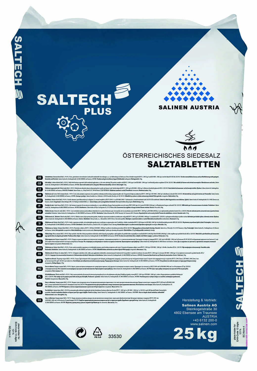 Saltech - Regeneriersalz, Salztabletten, 25 kg Sack Saltech - Regeneriersalz, Salztabletten, 25 kg Sack