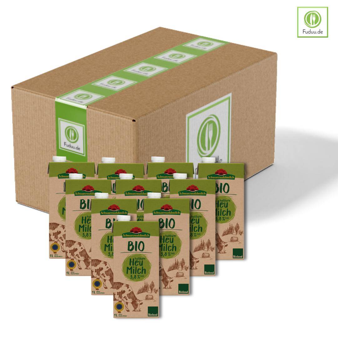 Schwarzwaldmilch Bioland - H-Heumilch 3,8%, 12 x 1 Liter Schwarzwaldmilch Bioland - H-Heumilch 3,8%, 12 x 1 Liter