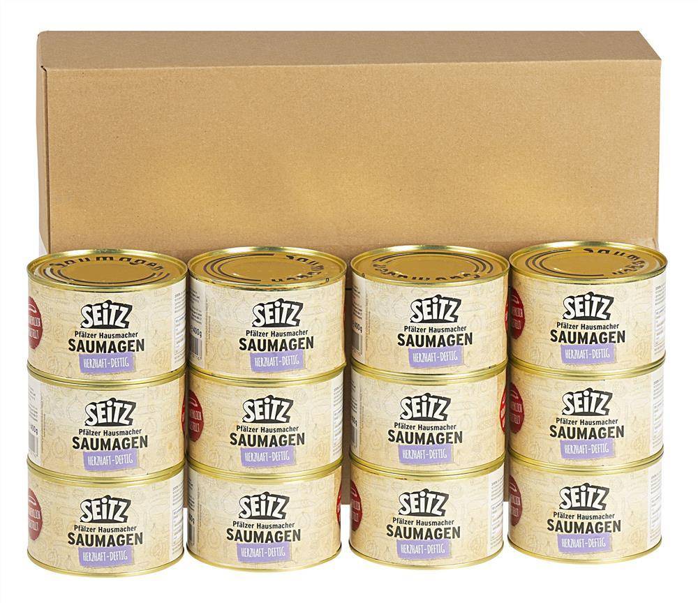 Seitz - Vollkonserven Saumagen, 12 x 400 g Dose