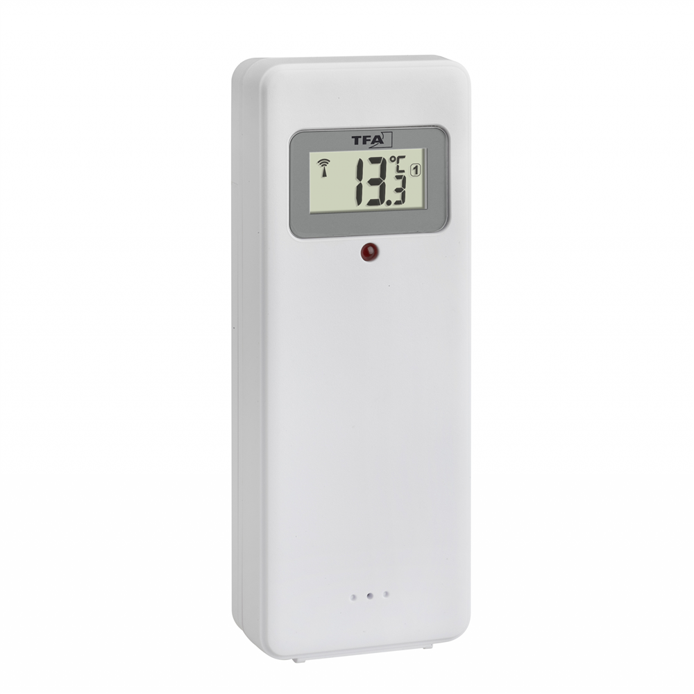 TFA - Digitale XL-Funkuhr mit Außen- und Innentemperatur, schwarz