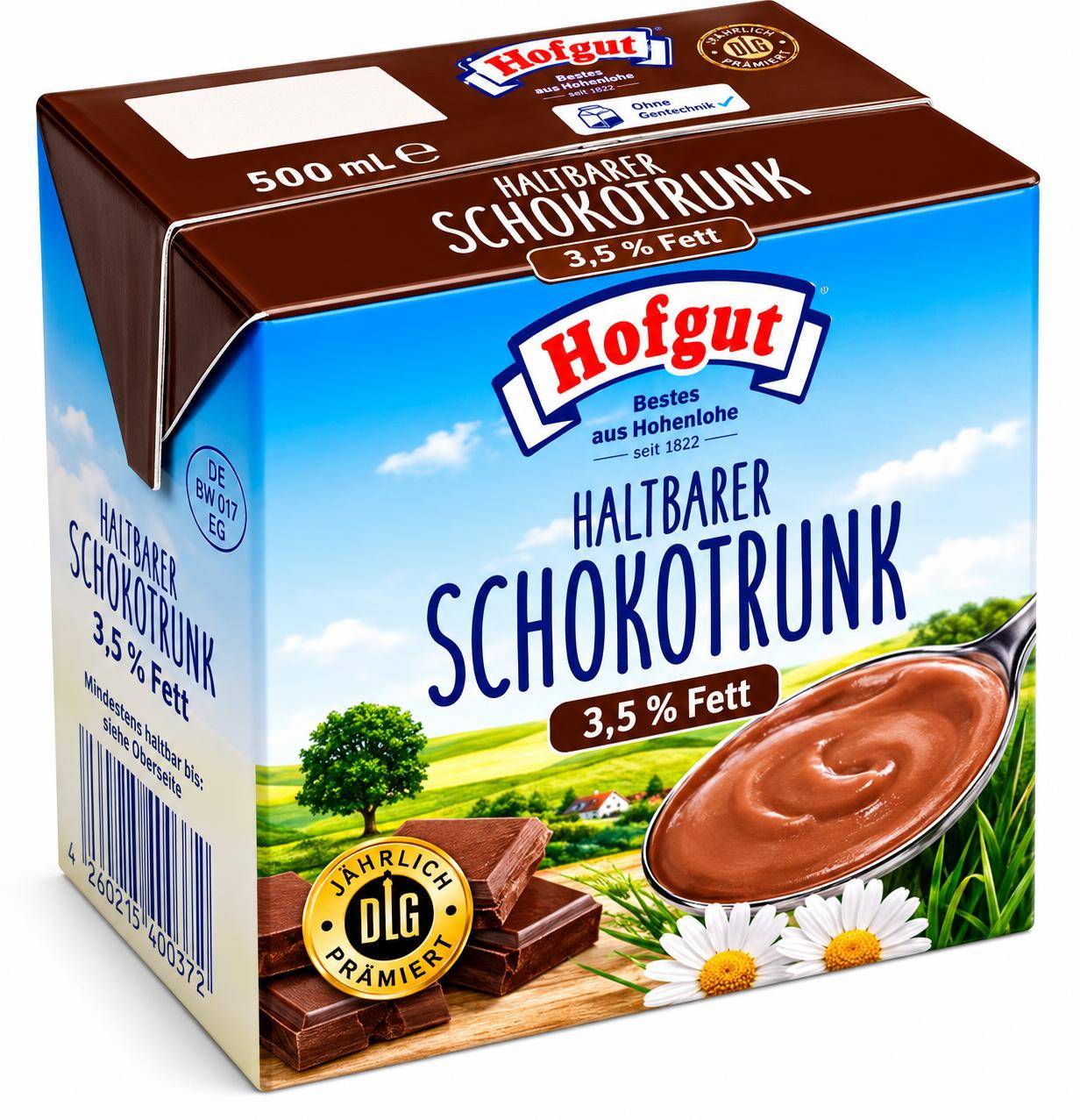 Hofgut - H-Schokotrunk 3,5%, 12 x 0,5 Liter