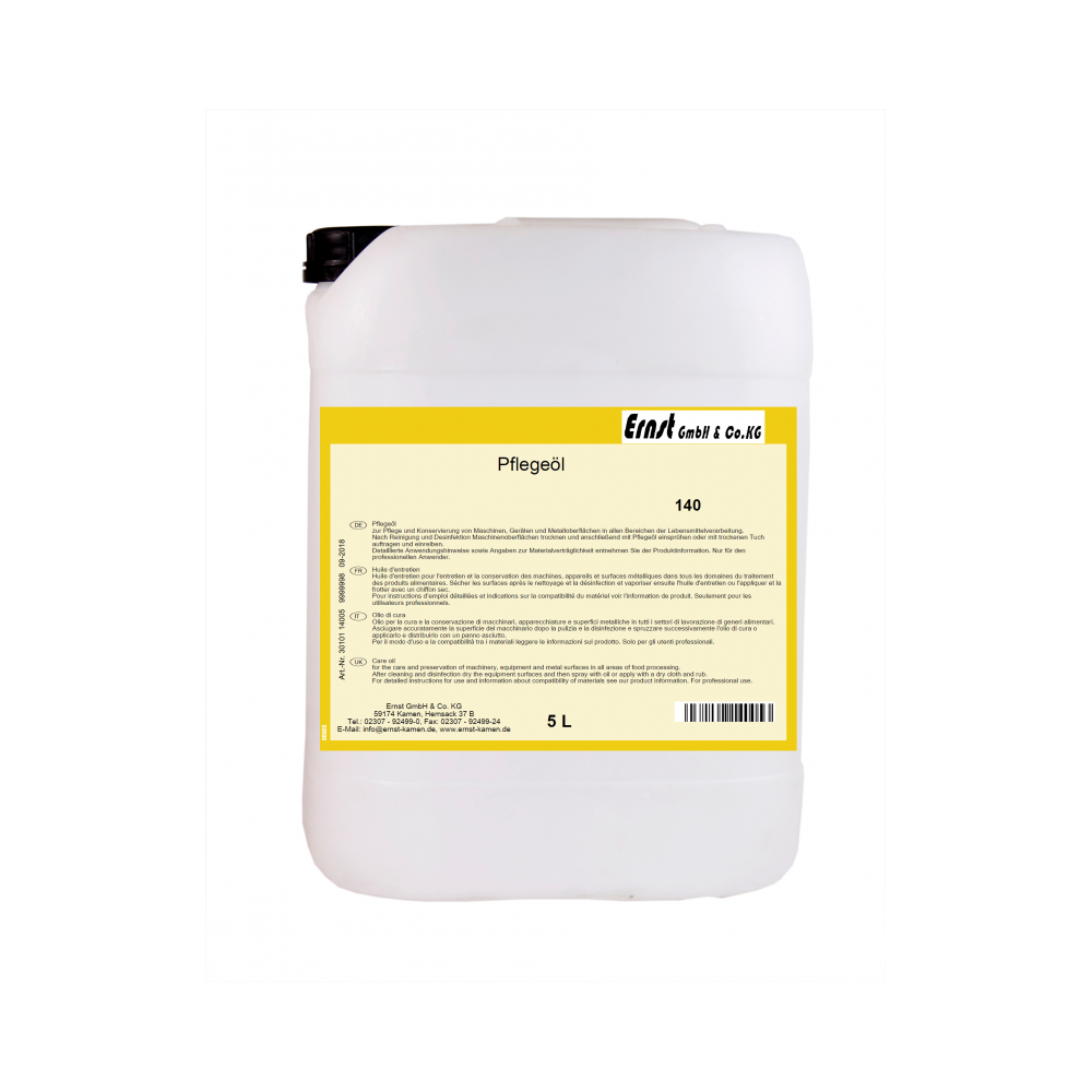Ernst - Pflegeöl, 140, 5 Liter Kanister Ernst - Pflegeöl, 140, 5 Liter Kanister