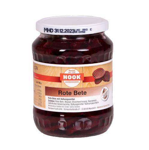 Hook - Rote Bete, 6 x 430 g Glas