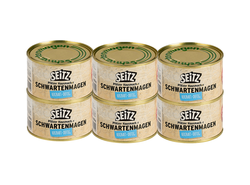 Seitz - Vollkonserven Schwartenmagen, 6 x 400 g Dose Seitz - Vollkonserven Schwartenmagen, 6 x 400 g Dose