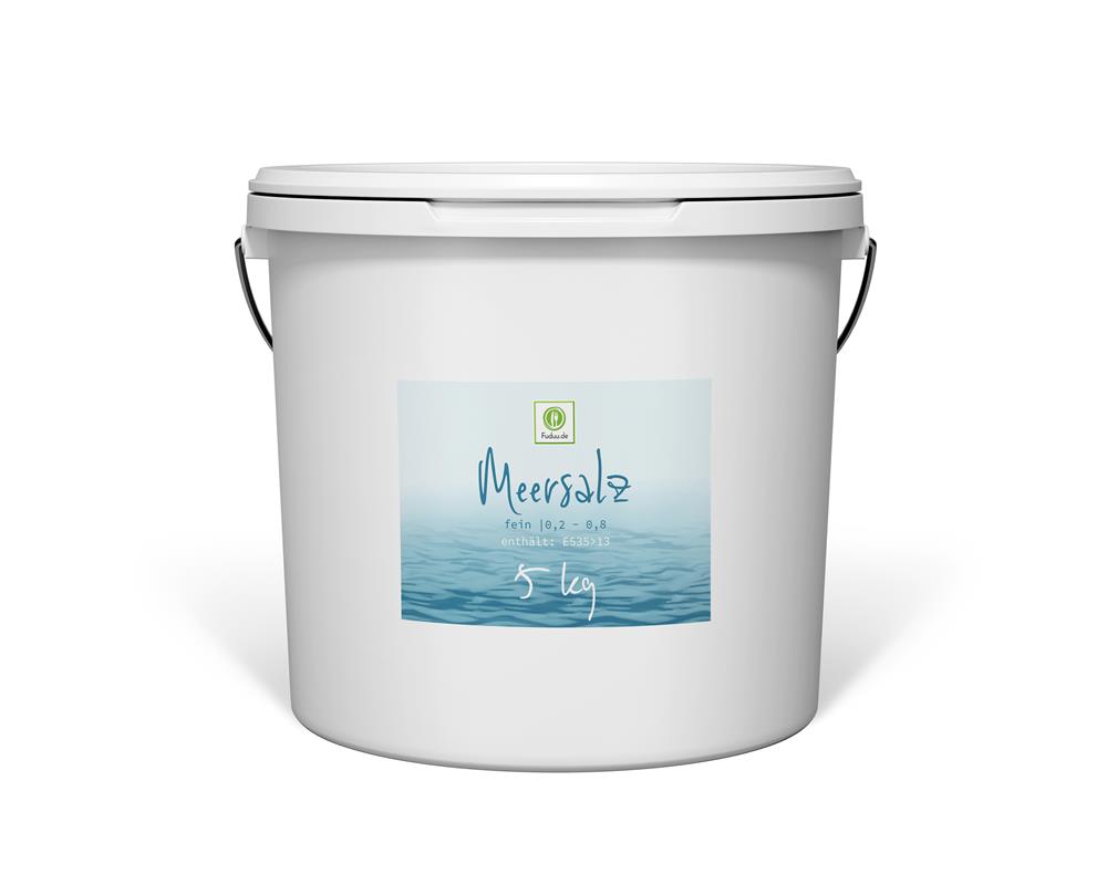 Fuduu.de - Meersalz fein (0,2-0,8), 5 kg Eimer