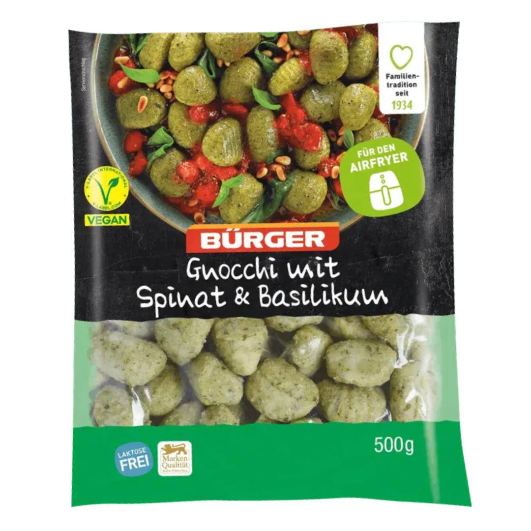 Bürger - Gnocchi mit Spinat und Basilikum, 500 g Beutel