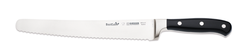 Giesser - BestCut Universalmesser Wellenschliff, schwarz, 25 cm, 8661 w 25