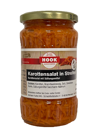 Hook - Karottensalat, 6 x 190 g Glas Hook - Karottensalat, 6 x 190 g Glas