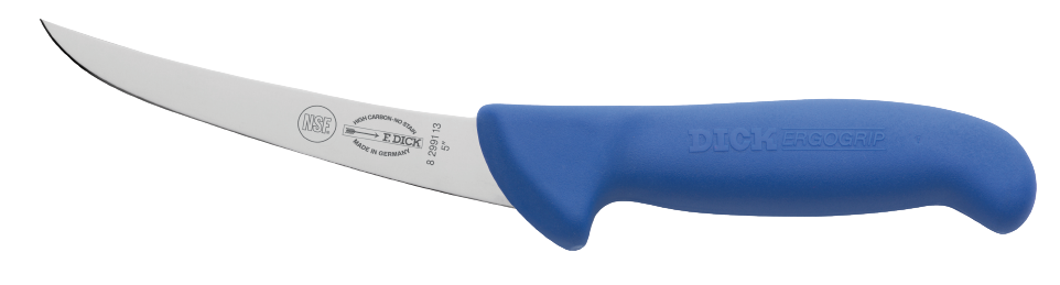 F. DICK - ErgoGrip Ausbeinmesser, geschweifte Klinge, steif, 13 cm, blau, 8299113 F. DICK - ErgoGrip Ausbeinmesser, geschweifte Klinge, steif, 13 cm, blau, 8299113