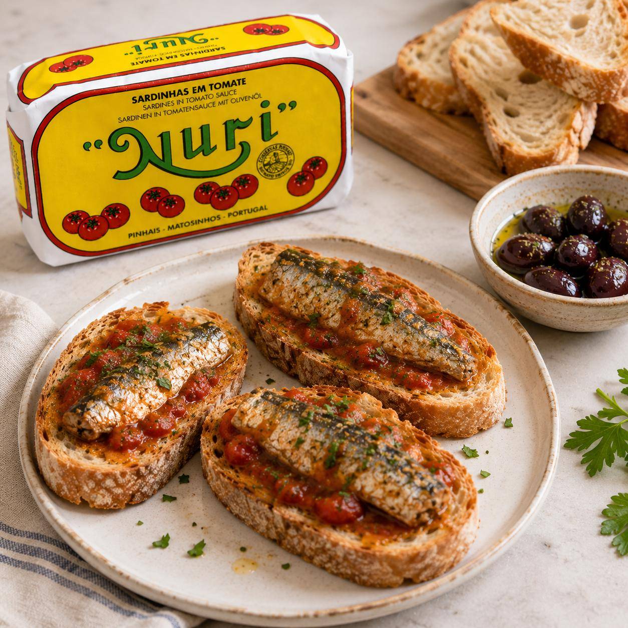 Nuri - Sardinen in pikanter Tomatensauce, 125 g Dose