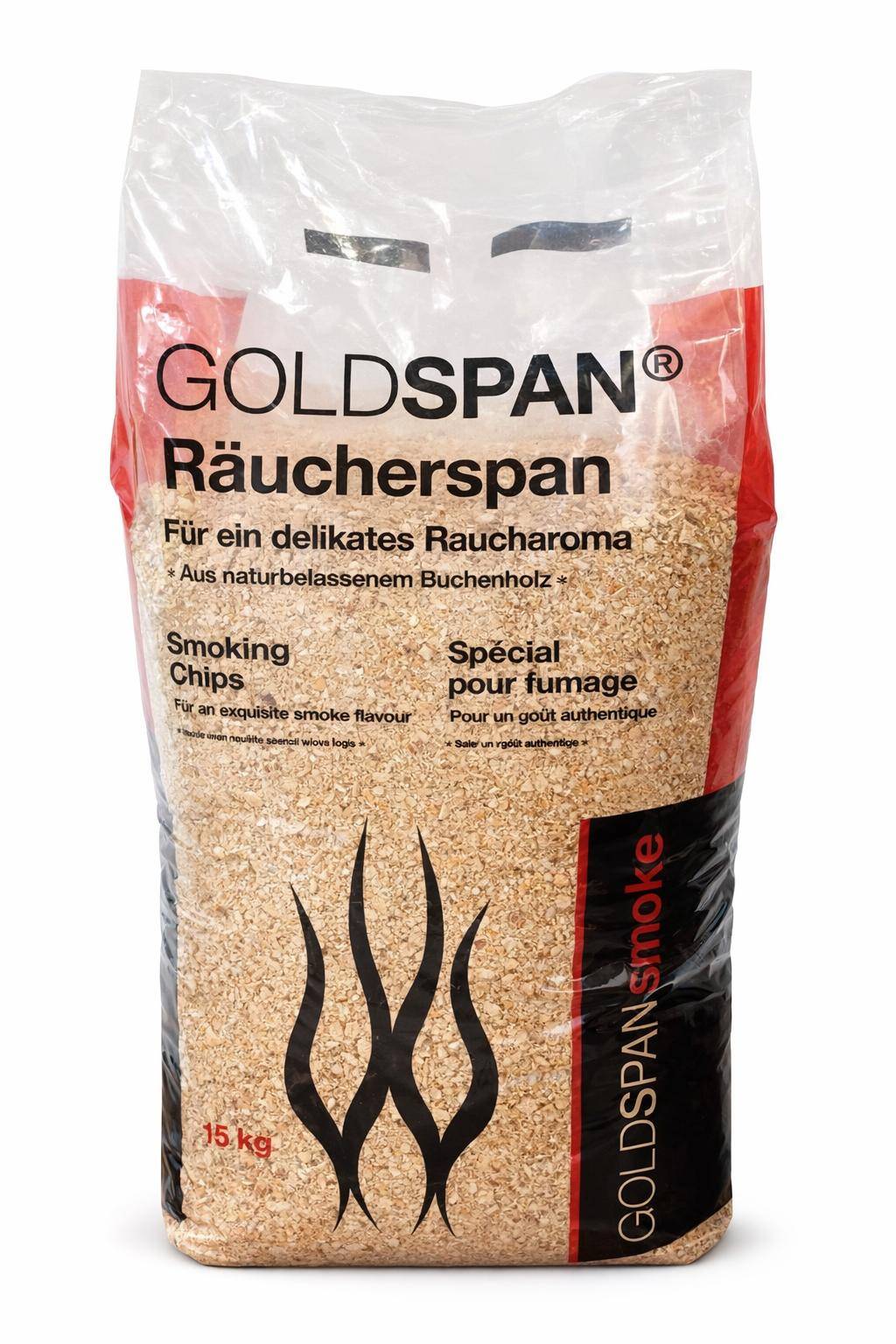 Goldspan - Räuchermehl Buche 10/40, mittelgrob, 15 kg Sack
