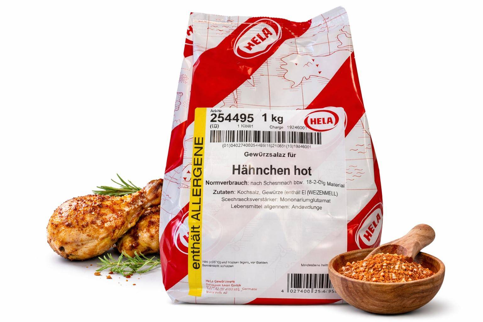 Hela - Hähnchen "Hot" Gewürzsalz, 1 kg Beutel