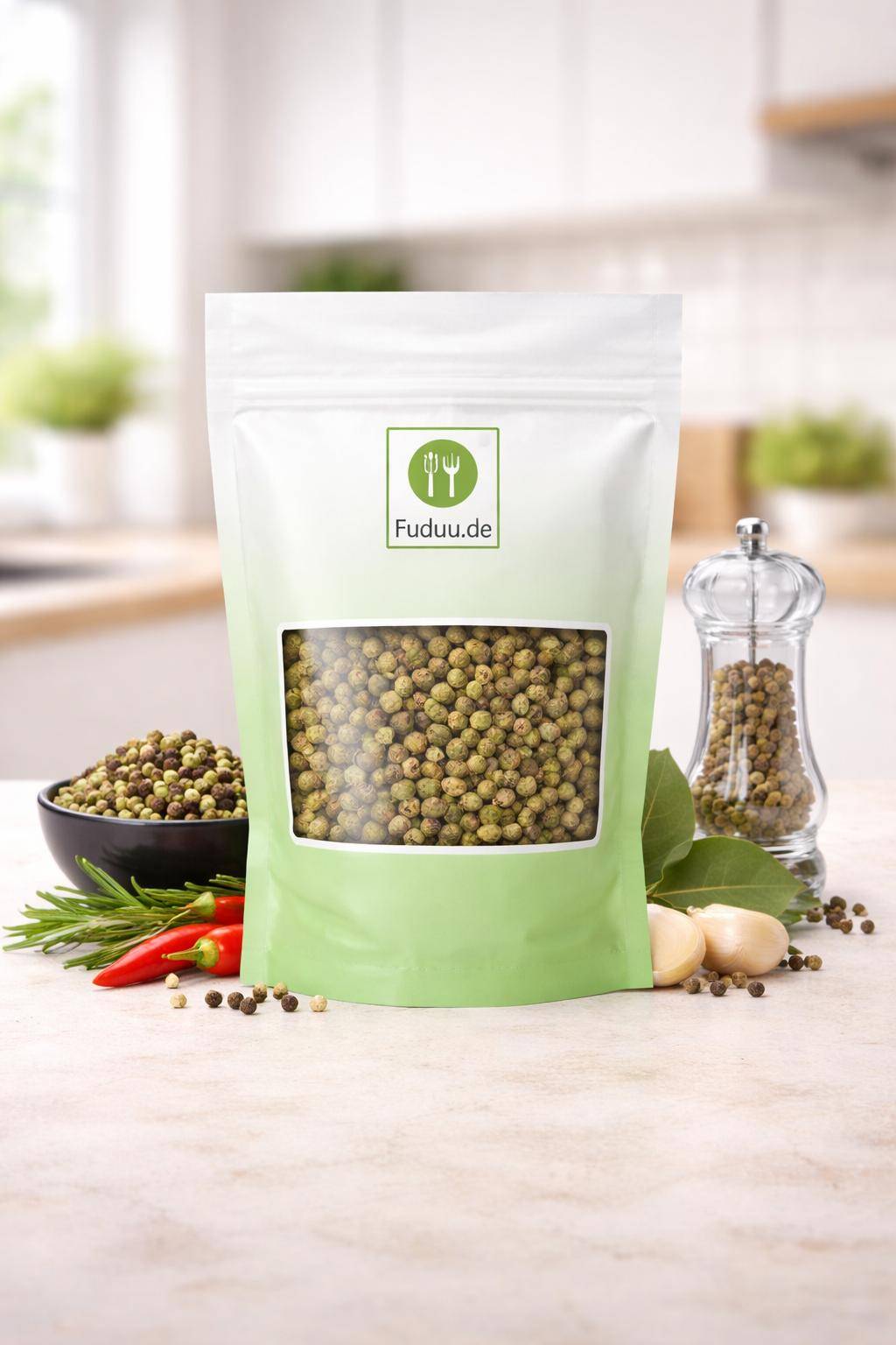 Fuduu.de - Pfeffer grün ganz trocken Fuduu.de - Pfeffer grün ganz trocken