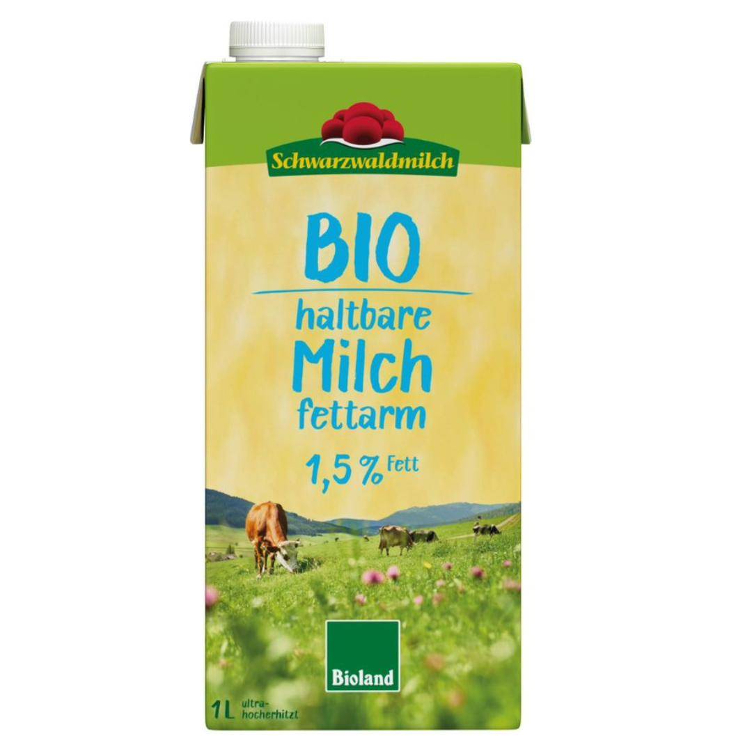 Schwarzwaldmilch Bioland - H-Milch 1,5%, fettarm, 12 x 1 Liter Schwarzwaldmilch Bioland - H-Milch 1,5%, fettarm, 12 x 1 Liter