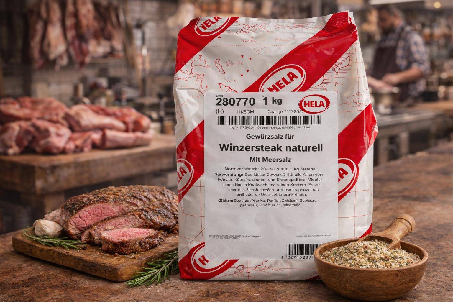 Hela - Winzersteak C Gewürzsalz, 1 kg Beutel Hela - Winzersteak C Gewürzsalz, 1 kg Beutel