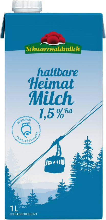 Schwarzwaldmilch - Heimat H-Milch 1,5%, fettarm, 12 x 1 Liter Schwarzwaldmilch - Heimat H-Milch 1,5%, fettarm, 12 x 1 Liter