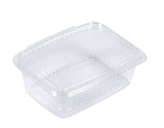 PET Salatschale mit Klappdeckel, 750 ml, klar, rechteckig, 50 Stück PET Salatschale mit Klappdeckel, 750 ml, klar, rechteckig, 50 Stück