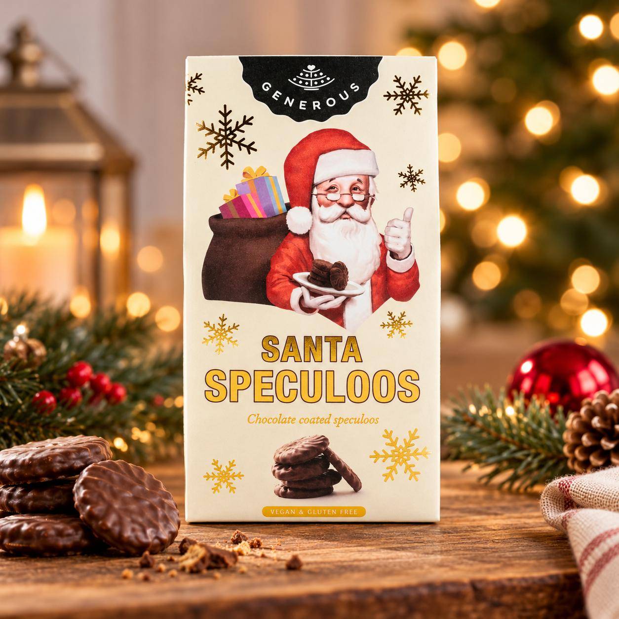Viani - Spekulatiusgebäck mit Schokolade, glutenfrei, Bio, 120 g Packung