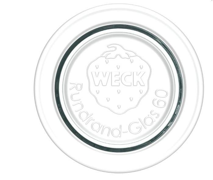 Weck - Glasdeckel, Rundrand 60, 12 Stück