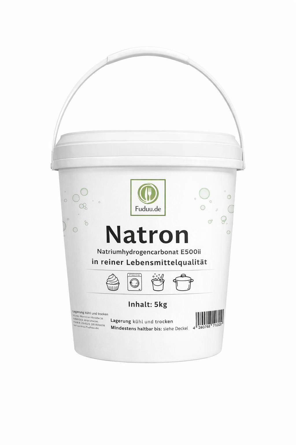 Fuduu.de - Natron Pulver E500 ii Natriumhydrogencarbonat, 5 kg Eimer