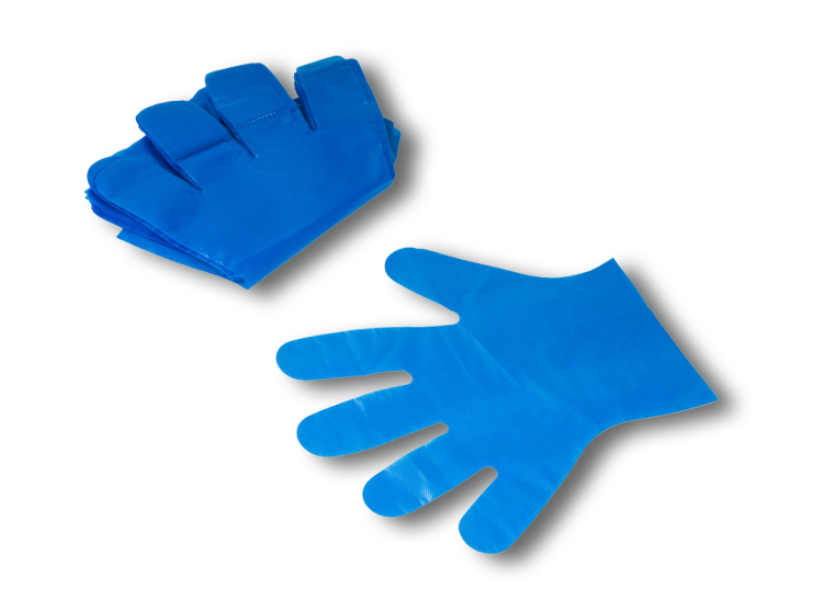 Best4Food - Einweghandschuhe, blau, gehämmert, 100 Stück Best4Food - Einweghandschuhe, blau, gehämmert, 100 Stück