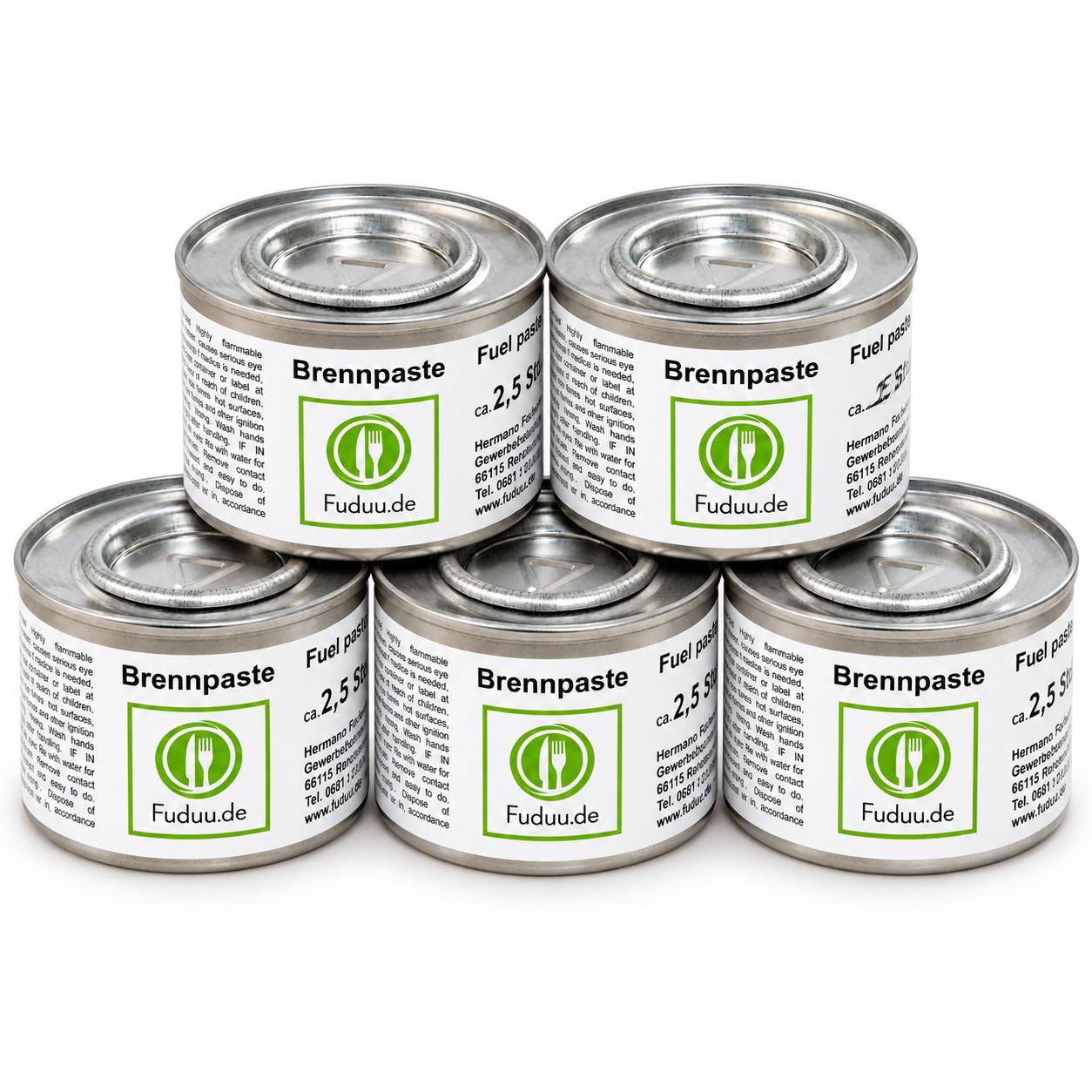 Fuduu.de - Brennpaste, 5 x 200g Dose