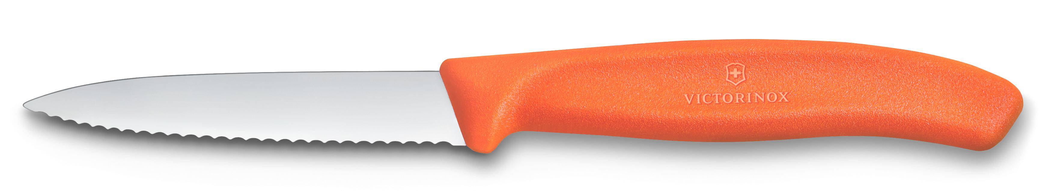 Victorinox - Gemüsemesser, gewellte Klinge, 8 cm, orange, 6.7639.C1