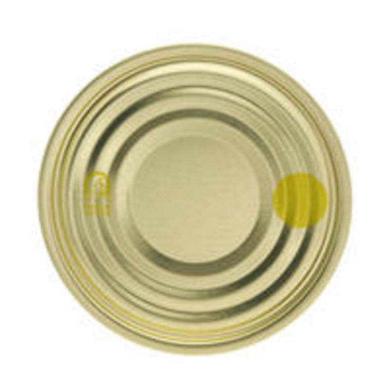 Fuduu.de - Weißblech Dosendeckel, 73 mm, 100 Stück, Aufdruck: gelber Punkt Fuduu.de - Weißblech Dosendeckel, 73 mm, 100 Stück, Aufdruck: gelber Punkt