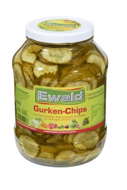 Ewald - Gurken-Chips, 1320 g Glas